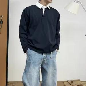 Chemises polo à manches longues pour hommes Séchage rapide Léger Casual Golf Sport Tops polo T-shirts pour hommes - Product Image 2