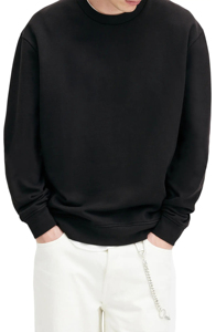 Recién llegado 2025 100% sudadera básica de tela mezclada de algodón para hombre logotipo impreso personalizado sudadera de hombro caído de gran tamaño para hombres - Product Image 3