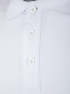 Polos pour hommes %95 coton %5 lycra 180 GSM couleur blanche - Product Image 5