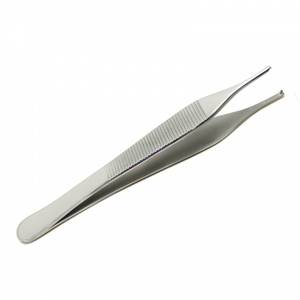 Pinzas Adson de calidad para dientes con dientes finos para uso profesional Kit de cirugía Instrumentos quirúrgicos - Product Image 1