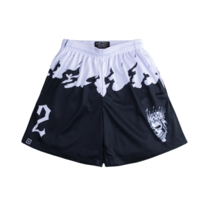 Short d'été en maille personnalisé pour hommes grande taille Short de basket-ball brodé et numérique à impression - Product Image 1
