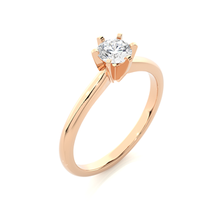 Anillo de Compromiso de Oro Amarillo Sólido de 18K con Diamante Cultivado en Laboratorio de Alta Calidad con Certificado IGI para Mujer, Anillo de Diamantes para Ella - Product Image 1