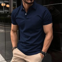 Polo de golf pour homme en tissu de coton et de bambou de qualité supérieure, brodé, coupe classique, séchage rapide