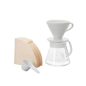 Cafetera de goteo HARIO de metal de 2 piezas, 400 ml, juego de gotero y servidor de fácil preparación, asa de PP apta para horno, fácil de limpiar - Product Image 1