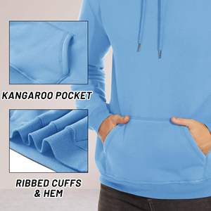 Hombres 100% algodón personalizado Logo Blank Drop Shoulder Basics algodón mezclado hombres sudaderas con capucha lavado Vintage pulóver Sudadera con capucha hombres - Product Image 5