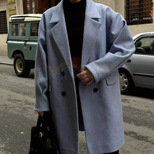 Abrigo Largo para Mujer 2026, Precio al por Mayor, Abrigo Largo para Mujer Más Vendido, Talla Grande, Personalizado, Informal, de Lana - Product Image 3