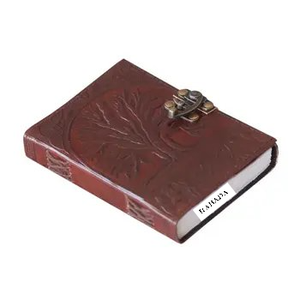 <b>Tree</b> of Life Embossed Refillable Leather Journal Handmade Craft Cotton Paper Sketchbook & Notebook Bound Journals for Unisex - Product Image 4