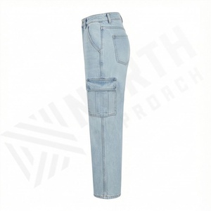 <b>Women</b> High Street Casual Slim Fit Flare <b>Jeans</b> Breathable Denim Flat Front OEM Service Customizable Streetwear Pant Premium Wear - Product Image 3
