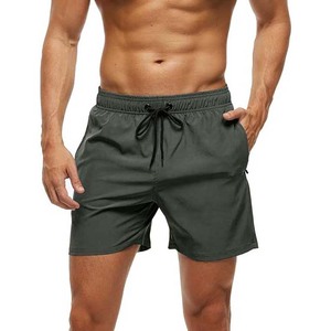 Pantalones cortos deportivos de cintura alta para gimnasio y Fitness para hombre, ropa de talla grande, estilo callejero, algodón transpirable con bolsillo, pantalones cortos para hombre - Product Image 1