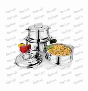 Casseroles en acier inoxydable isolées avec couvercle, métal durable de haute qualité en ensembles - Product Image 2