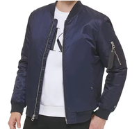 Blouson Aviateur Homme Haute Qualité Personnalisé OEM Léger Chaud Imperméable en Polyester Coupe-Vent Style Pilote Col Montant Hiver