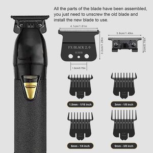 Tondeuse Professionnelle Rechargeable pour Barbier, Lame en Acier Inoxydable Réglable, USB/Électrique/à Piles, pour Usage Domestique (Prise US) - Product Image 4