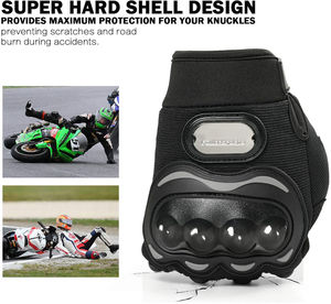 Guantes deportivos de cuero para motocicleta, transpirables, para carreras - Product Image 4