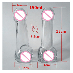 BlueRabbit vente en gros en forme de pénis tasse en verre Design créatif Transparent <span class=keywords><strong>Cocktail</strong></span> bouteille de vin drôle Sex Party jouet pour hommes - Product Image 6
