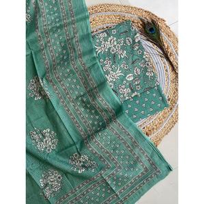 Traje exclusivo de tela de algodón puro de 3 colores, conjunto de traje Salwar de diseñador con fondo de algodón suave y Kota Doriya Dupatta - Product Image 3