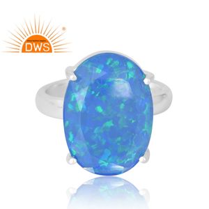 แหวนพลอยโอปอลไฟสีเขียวเงินสเตอร์ลิงเครื่องประดับที่กำหนดเองสำหรับผู้หญิงของขวัญสำหรับผู้หญิงสำหรับเธอ - Product Image 3