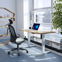 Bureau debout réglable en hauteur extensible OMNI moderne, table d'étude ergonomique pour atelier de bricolage personnalisé et configuration de bureau
