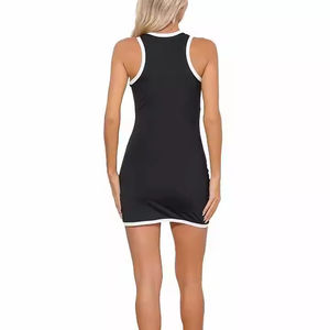 Uniforme de tennis pour femmes robe de tennis sans manches tissu extensible à séchage rapide pour les clubs de sport et les matchs d'entraînement en plein air - Product Image 4