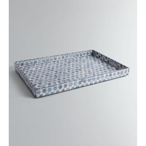 Nouveau design de plateau en nacre fournitures de gros faites à la main vadrouille ronde plateaux de service collations au chocolat plateaux de service alimentaire - Product Image 3