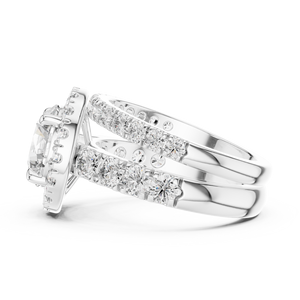 Anillo de Compromiso con Halo de Diamantes Cultivados en Laboratorio de 4.825 CT para Mujer, Corte Brillante Redondo, Claridad VVS-VS EF, Diamantes CVD, Oro de 18K, 14K, 10K - Product Image 6