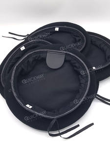 Bérets Cérémoniels Bleus Personnalisés en Laine et Cuir – Chapeaux Classiques de Costume Cérémoniel pour Hommes et Femmes – Conception Personnalisée – Vente en Gros - Product Image 4