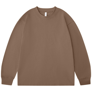 T-shirts pour hommes 100% coton de haute qualité en gros Logo personnalisé imprimé Streetwear surdimensionné manches longues complètes - Product Image 1