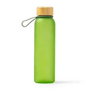 Bottiglia d'Acqua Digitale in Vetro Riciclato Ecologico, Gadget Promozionale Verde per Bevande - Product Image 4