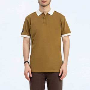 Alta calidad de los hombres simples para Polos al por mayor logotipo bordado personalizado Casual Golf patrón sólido tejido de punto precio barato - Product Image 3