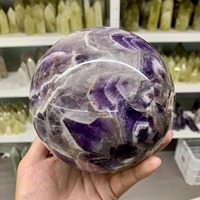 Sphère de cristal d'améthyste naturelle de qualité supérieure, décorations pour la maison, art Feng Shui, objets de collection, gravure premium, agate Muntaha