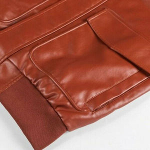 Nouvelle arrivée veste en fourrure d'agneau longue en peau de mouton hommes hiver chaud épais motif fermeture éclair vestes en cuir - Product Image 3