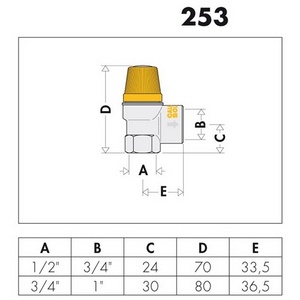วาล์วนิรภัย CA Solar ขนาด 1/2 นิ้ว ตัวเมีย x 3/4 นิ้ว ตัวเมีย 6 บาร์ ชุบโครเมียม ผ่านการทดสอบ TV - Product Image 3