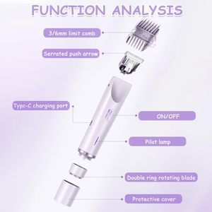 Afeitadora Eléctrica 2 en 1 de Doble Cabezal, Recortadora Impermeable IPX7 para Uso en Seco y Húmedo, Depiladora Corporal para Piernas, Brazos, Rostro y Cuerpo para Mujeres - Product Image 2