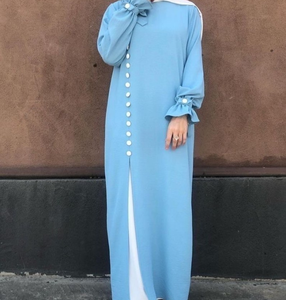 Abaya brodée Dubaï meilleure vente France vêtements islamiques pour femmes prix abordables nouvelles collections d'abaya d'hiver - Product Image 5