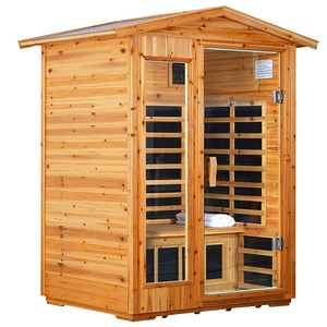 For 2 Person Far Infrared Sauna Room Old Fir Wood Outdoor Home Sauna Detox 1750W - Product Image 1