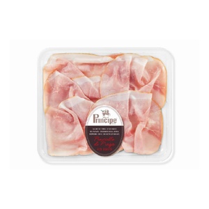 Jamón Cocido en Rodajas Príncipe de Excelente Calidad, Sin GMO, 100g, Envasado al Vacío, Pierna de Cerdo Entera, Sin Gluten, Almacenamiento Refrigerado, Uso Diario - Product Image 1