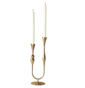 Bougeoirs en métal fini or design créatif moderne chandeliers décoratifs de Noël pour le salon et la maison - Product Image 1