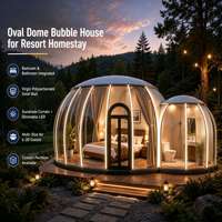 Rainforest Resort PC Bubble House avec chambre à coucher, salle de bain privée complète, suite de glamping modulaire résistante à l'humidité