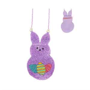 Bolso de Mano con Cuentas en Forma de Conejito, Color Morado, para Niñas y Mujeres, para Fiestas, Hecho a Mano en India - Product Image 4