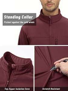 Men's Customizable Softshell Winter <b>Jacket</b> Wholesale Fleece Polyester Fabric <b>Showerproof</b> Zipper Pockets Changeable Weather - Product Image 4