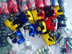 ชุดป้องกันศีรษะสำหรับชกมวยหนัง PU - Product Image 5