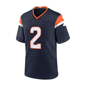 Maillot de football imprimé par sublimation personnalisée avec nom de l'équipe et numéro 100% col en V respirant en maille de polyester pour adultes unisexes - Product Image 5