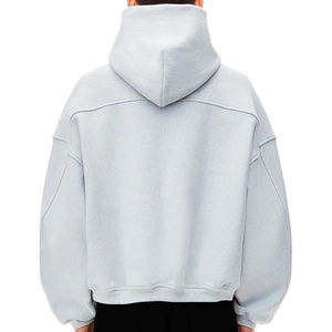 Personalizado Zip-Up Boxy Fit Drop Shoulder Hoodies para hombres Unisex Grueso Oversize Full Zip Sudadera Oversized Boxy Drop Shoulder - Product Image 2