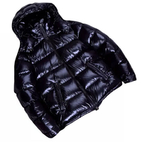 Chaqueta de Plumón para Hombre, Talla Grande, con Cierre y Manga Larga, con Logotipo Personalizado Impreso, Venta al Por Mayor, Nueva Colección de Invierno