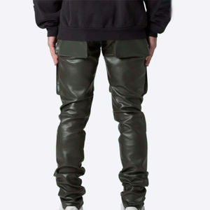 กางเกงหนังวัวสำหรับผู้ชายกางเกงรถจักรยานยนต์ - Product Image 3