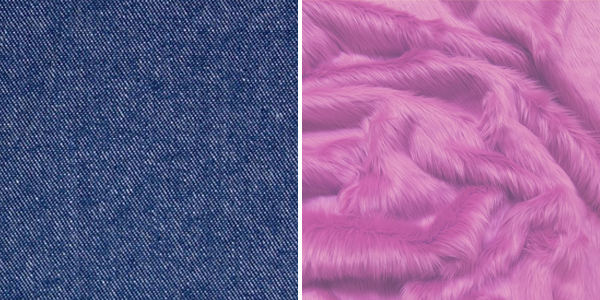 เดนิมสีน้ำเงิน &amp; ขนเฟอร์สีชมพูเด็ก