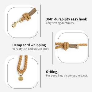 Correa de Perro de Cuerda de Algodón Hecha a Mano de Primera Calidad, Diseño Caramelo, Trenzada Mediana, Correa de Entrenamiento para Mascotas con Muestra Gratis - Product Image 5