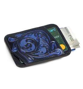 Porte-cartes en cuir fait main avec un design d'inspiration occidentale L'accessoire parfait pour votre transport minimaliste - Product Image 3