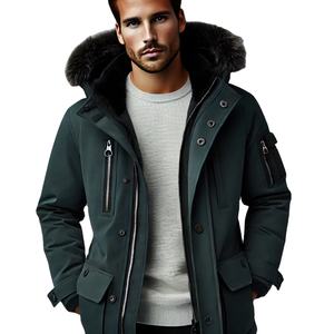 เสื้อแจ็คเก็ตพาร์กาผู้ชายแบบมีโลโก้สั่งทำพิเศษ ทรงโอเวอร์ไซส์ 13 สี หนา อุ่น บุนวม กันน้ำ สไตล์เอาท์ดอร์ แบบกลับด้านได้ ไซส์พลัส - Product Image 1