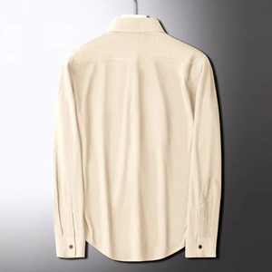 ชุดเดรส100% ผู้ชายผ้าฝ้าย, ฤดูใบไม้ร่วงและฤดูหนาวเสื้อแขนยาวผ้าลูกฟูกสีทึบใส่สบายอเนกประสงค์ - Product Image 4