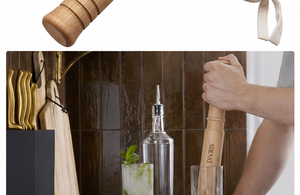DIVRIS DR-3803 Wood Cocktail Muddler Handmade Durable Portable Modern Eco-Friendly <b>Bar</b> <b>Tool</b> for Mixing Drinks - Product Image 5